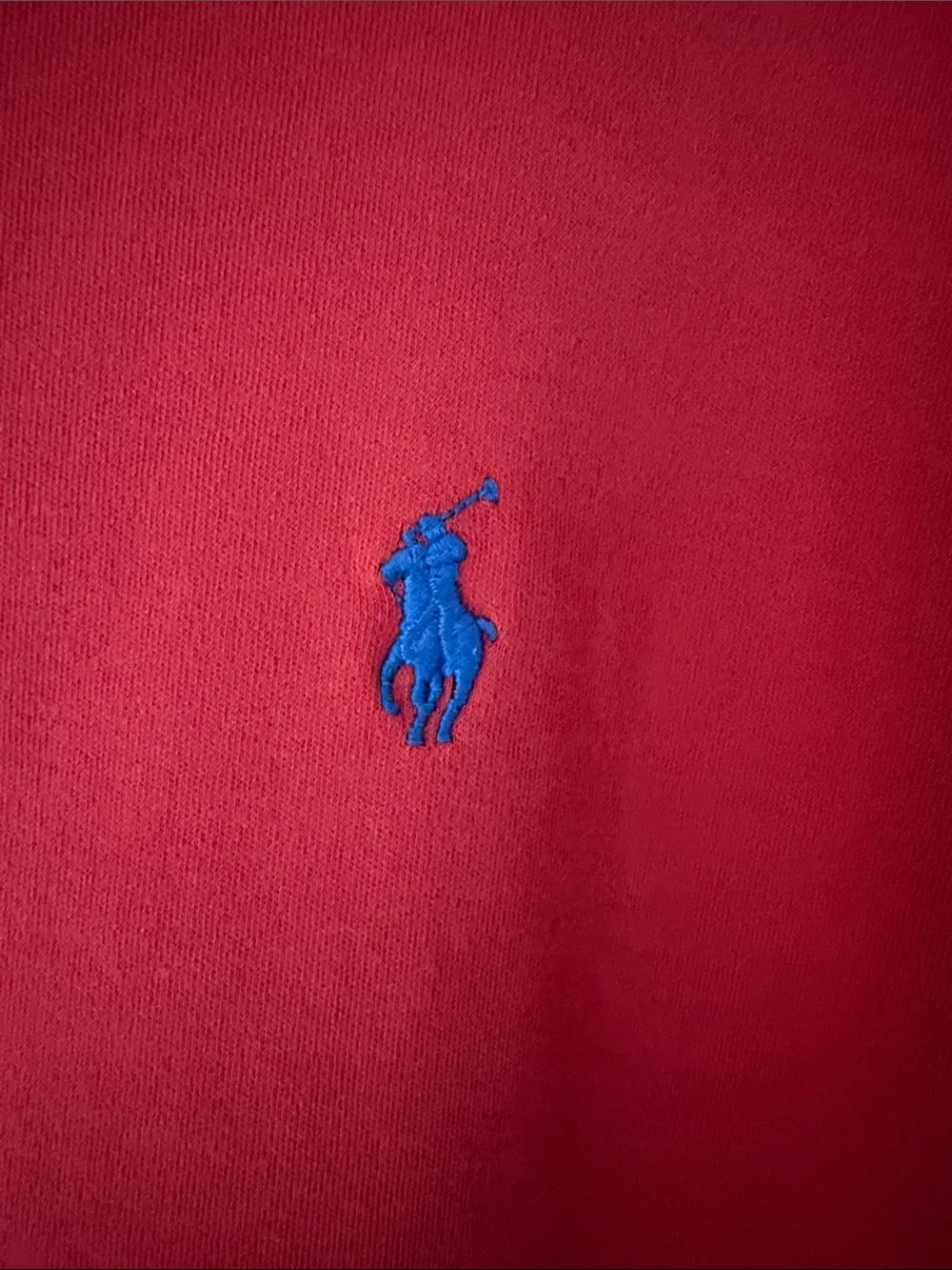 Polo by Ralph Lauren Men's Red Polo with Blue Pony XL